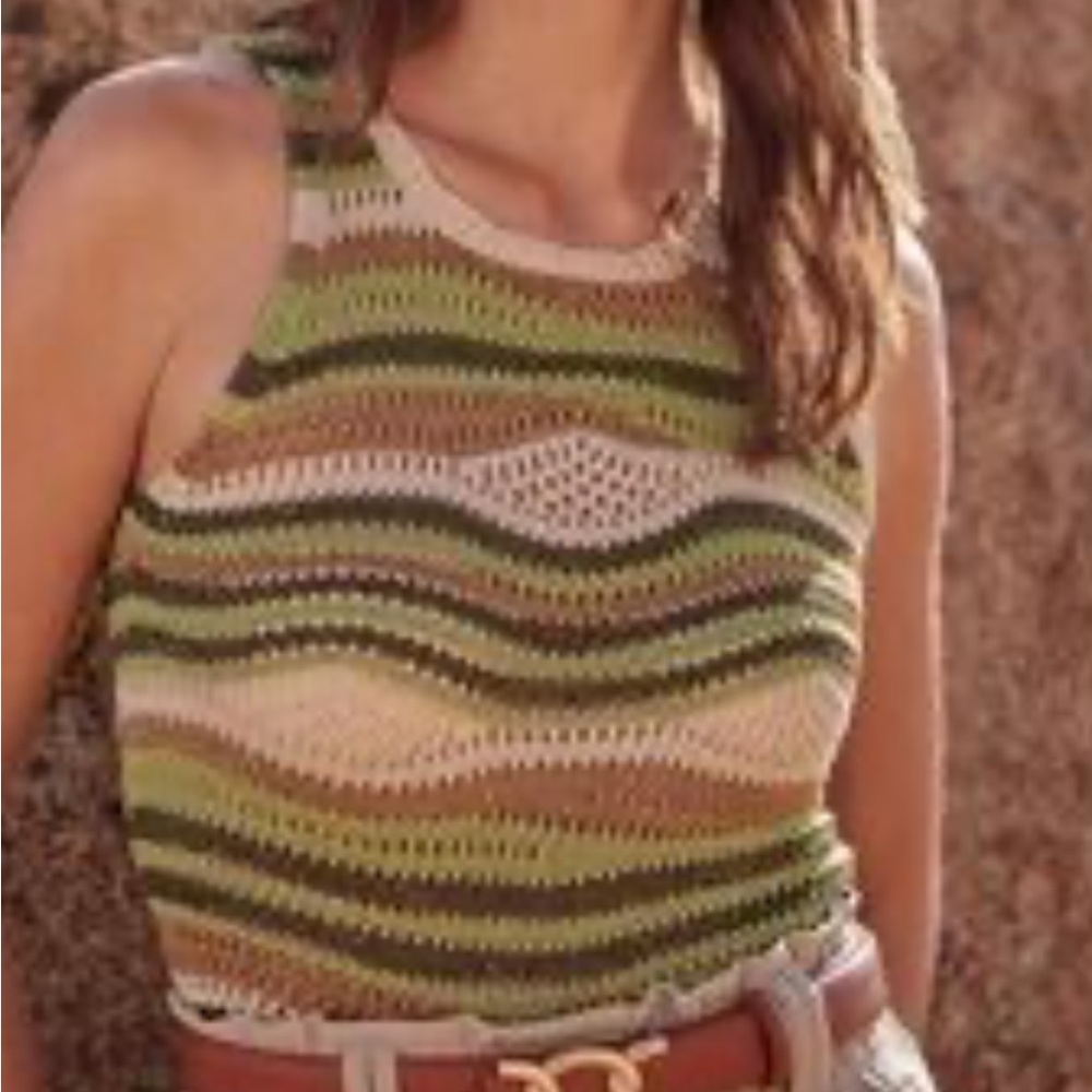 Rachel Zoe Multicolor Knit Tank Top